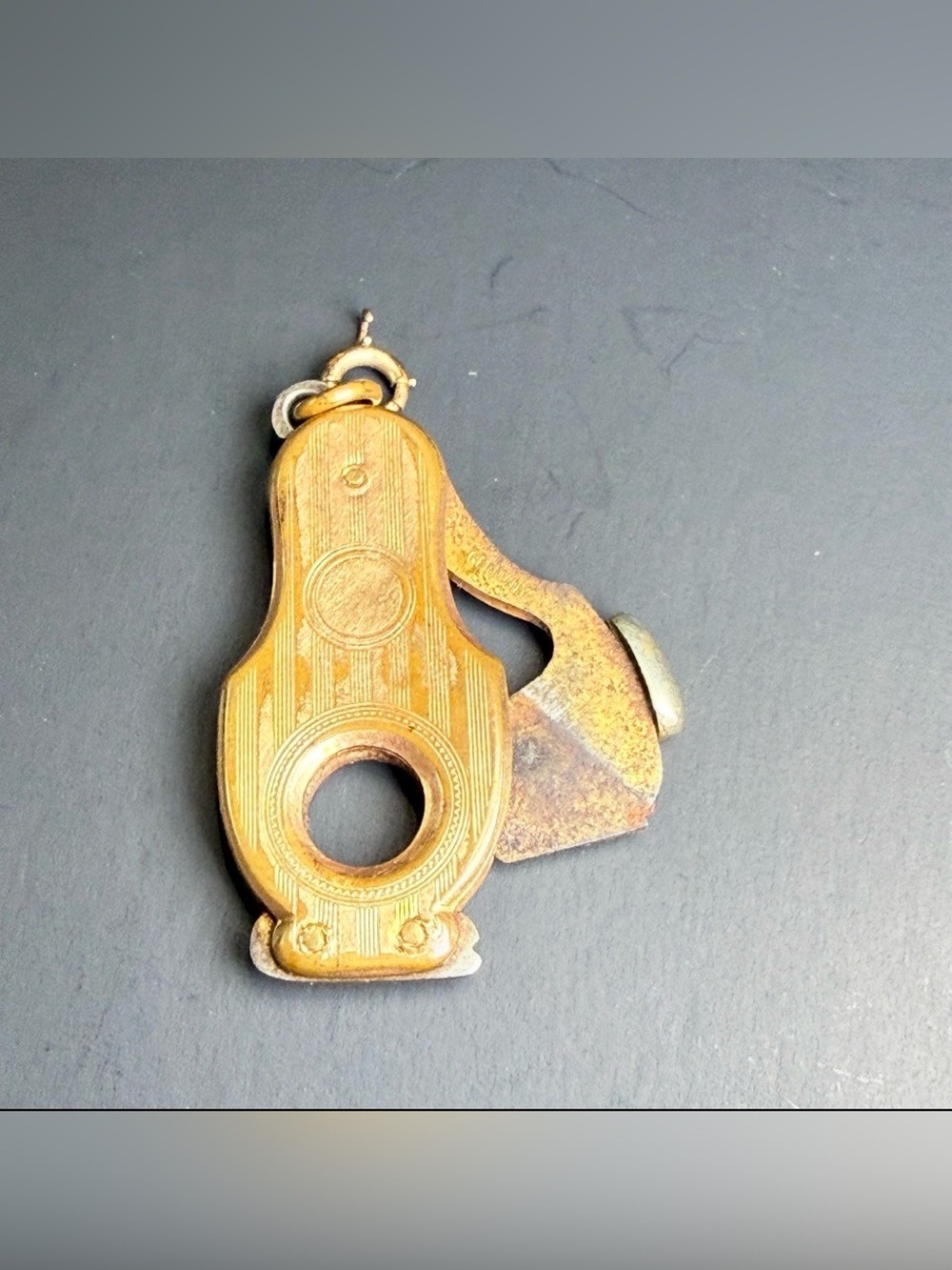 Antique Germany Gold Filled Mini Cigar Cutter V Cutter Fob German Blade